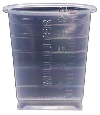 Medicatiebekertje transparant 30 ml
