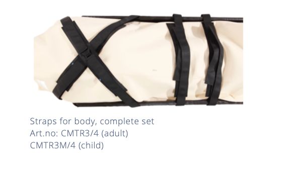 Body straps, complete set van 4, zonder velcro, pediatric