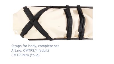 Body straps, complete set van 4, zonder velcro, pediatric