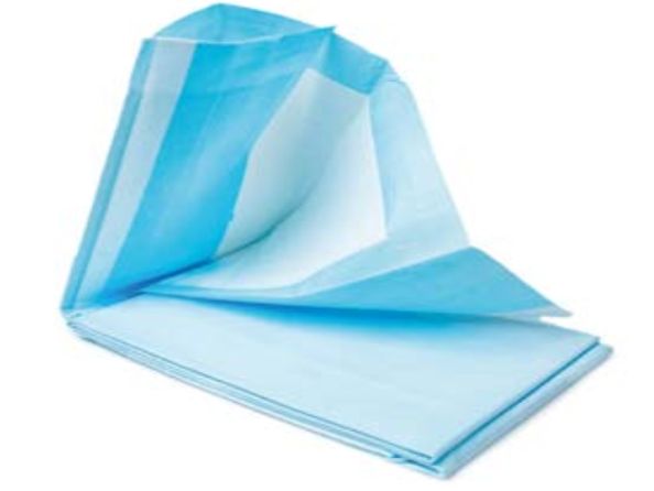 Absorberend transferlaken 210 × 80 cm – blauw - doos van 50