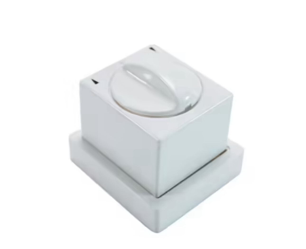 Opbouwschakelaar met bodemplaat (wit)