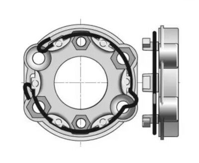 Motorsteun Somfy universeel voor LT50 en LT 60
