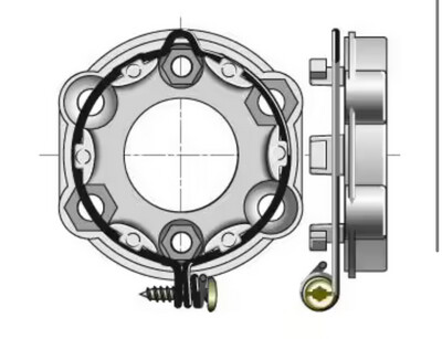 Universele motorsteun Somfy 60 serie
