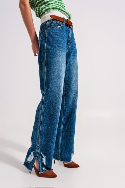 Split denim