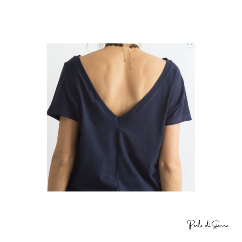 T-shirt met open rug