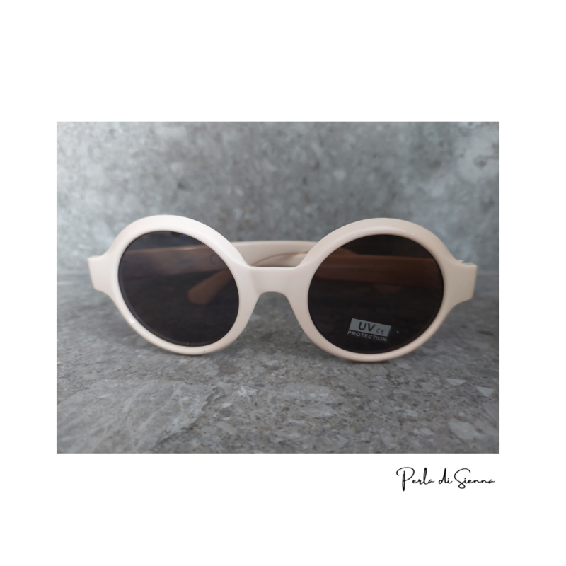 Zonnebril met UV-filter in ronde vorm - Beige