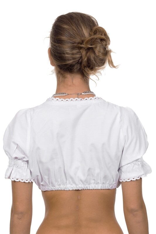 Dirndl Blouse Kort Wit