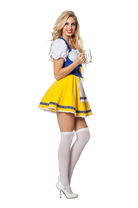 Biermeisje Geel/Blauw