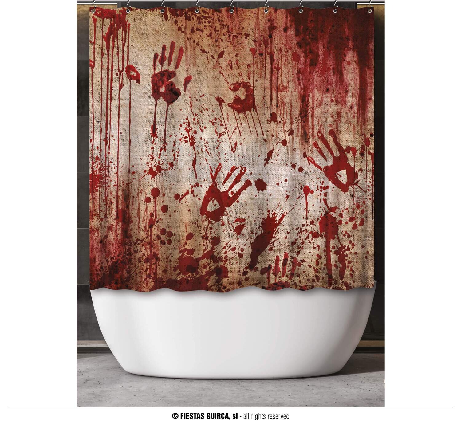 Bloody shower curtain 200x180cm