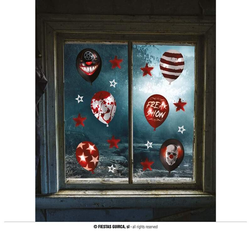 3 sheets of windowelectros 30x40 cm balloons
