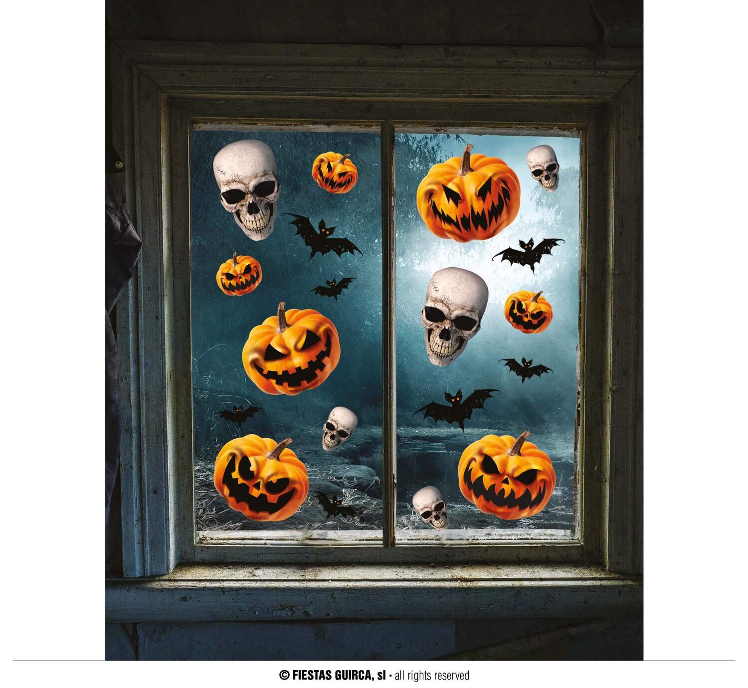 3 sheets of windowelectros 30x40cm pumpkin