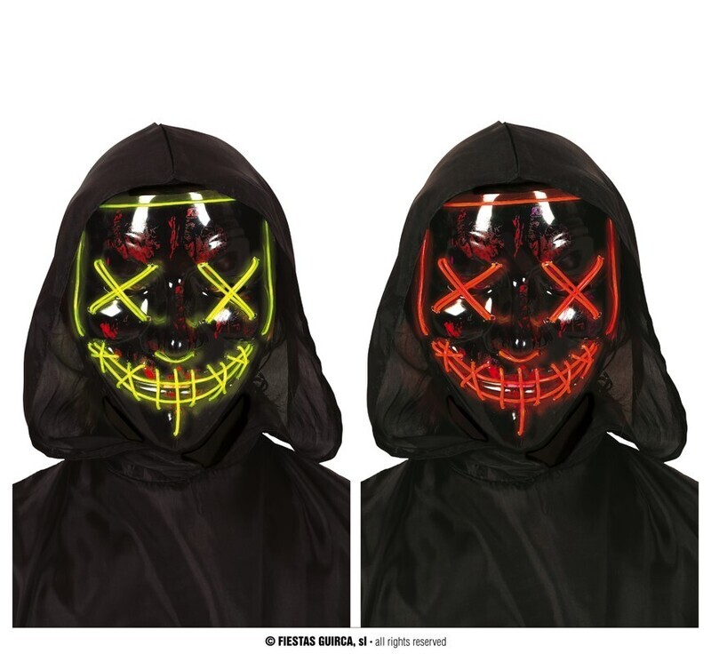 Black mask assorted lights pvc