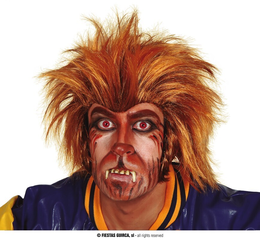 Brown wolfman wig