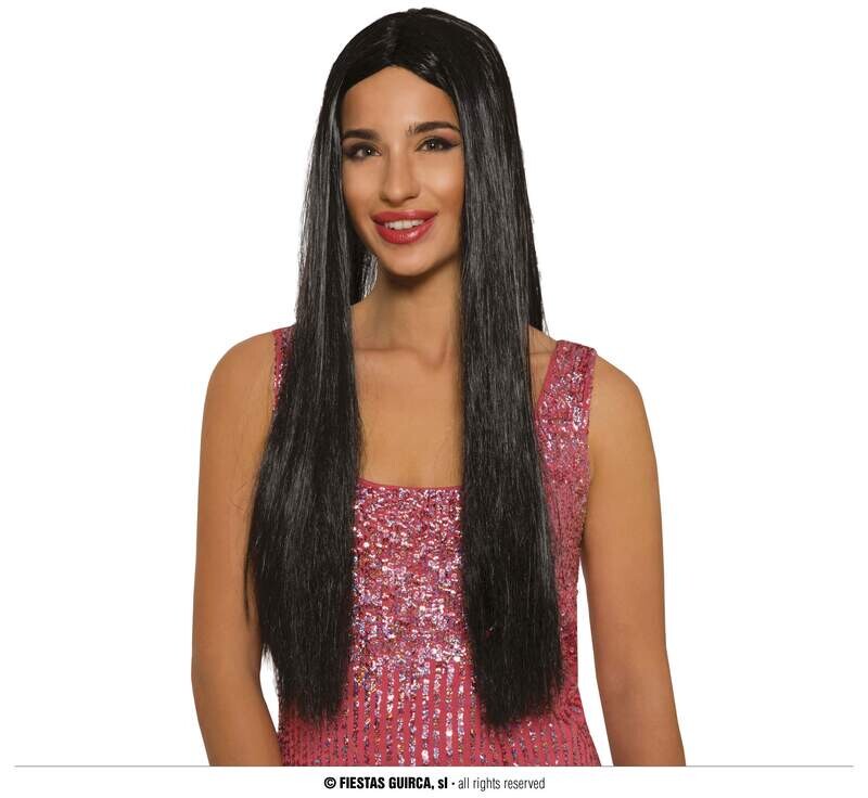 Long black wig