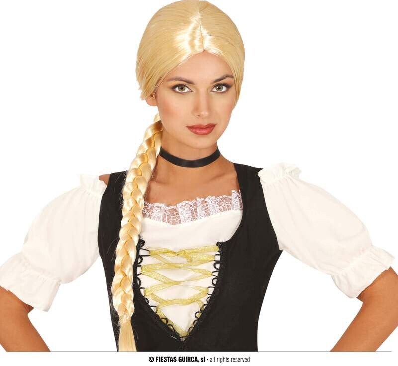 Blond plaited wig