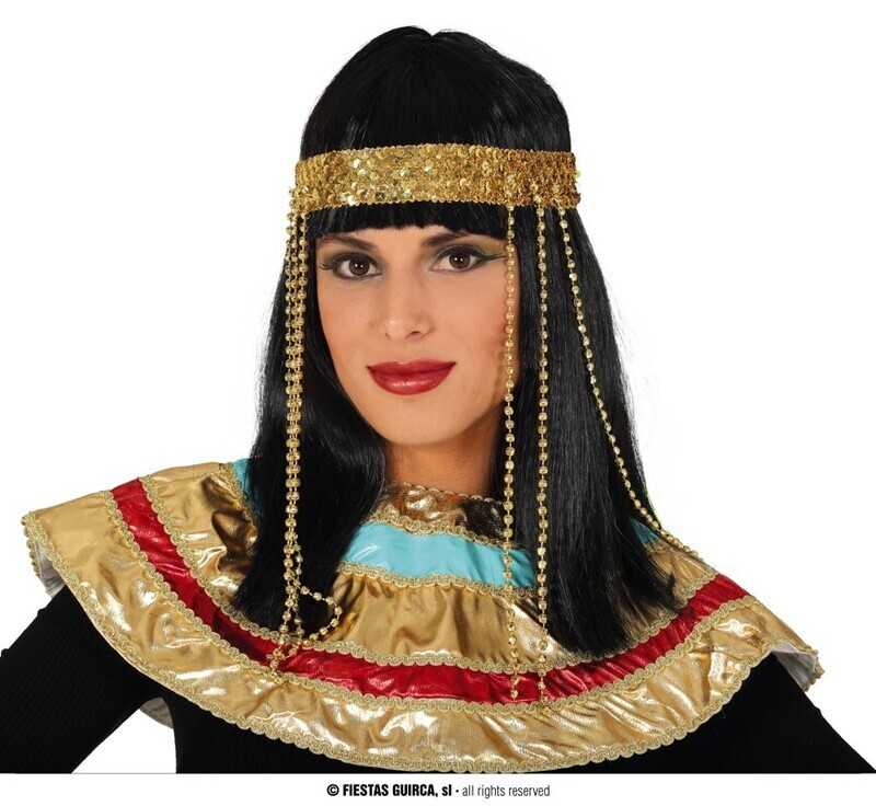 Egyptian wig with hairband in box