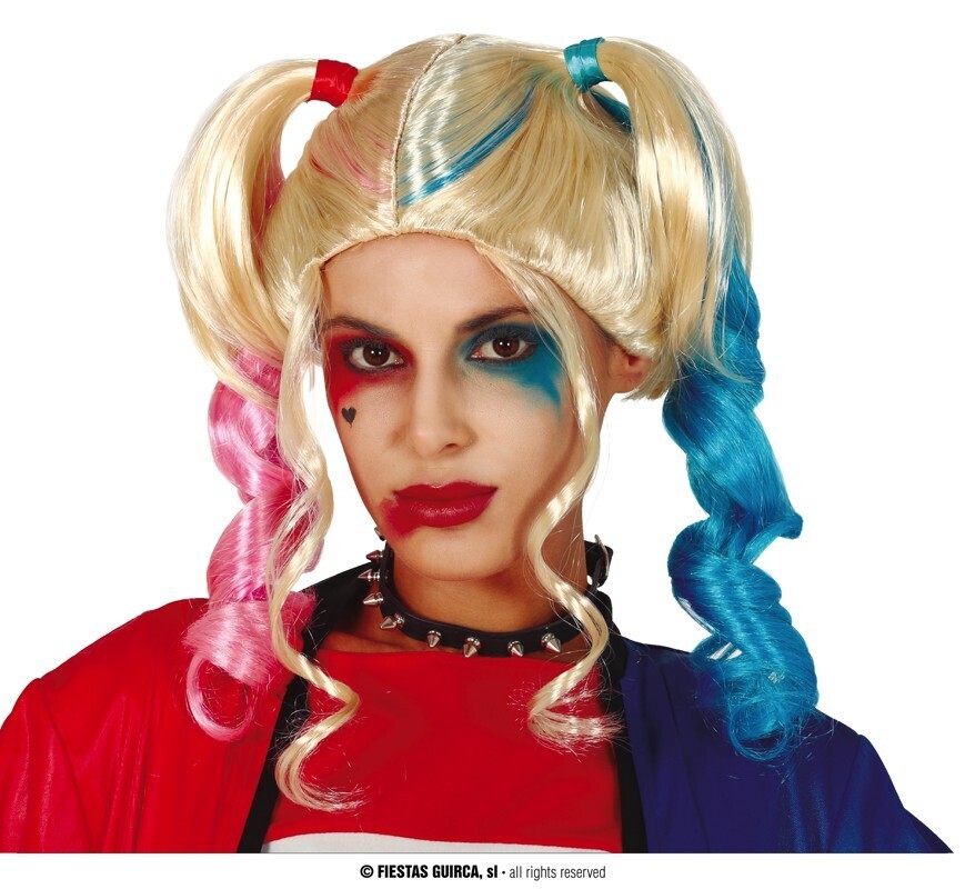 Colored pigtails wig