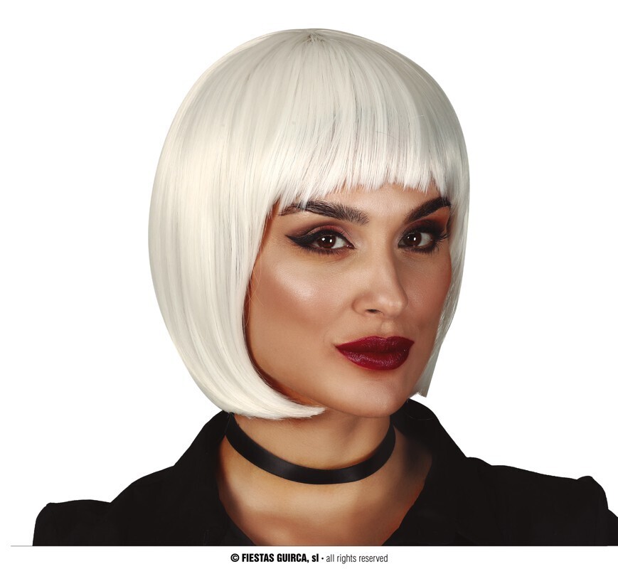 Half white mane wig