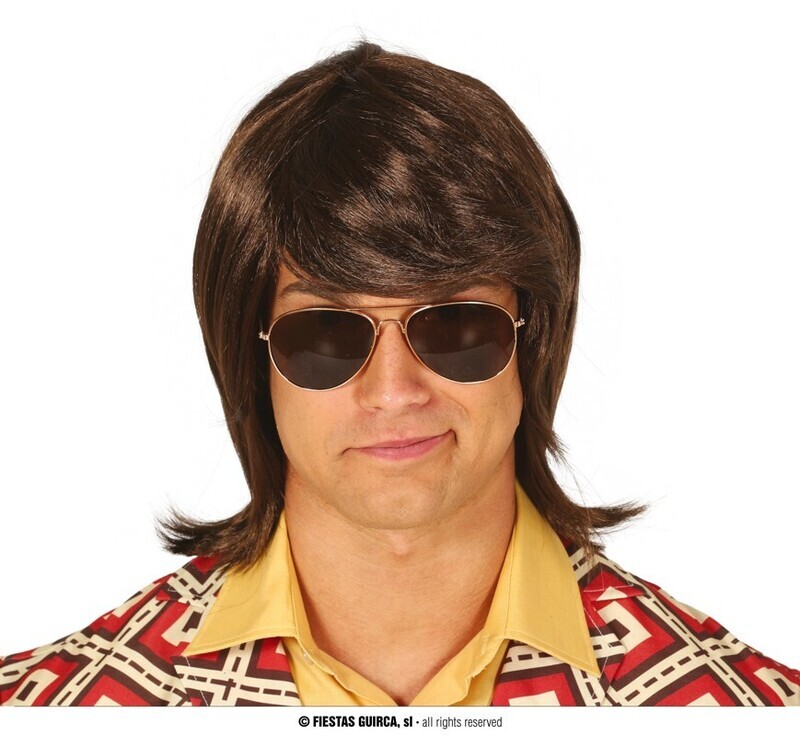 Half mane brown wig