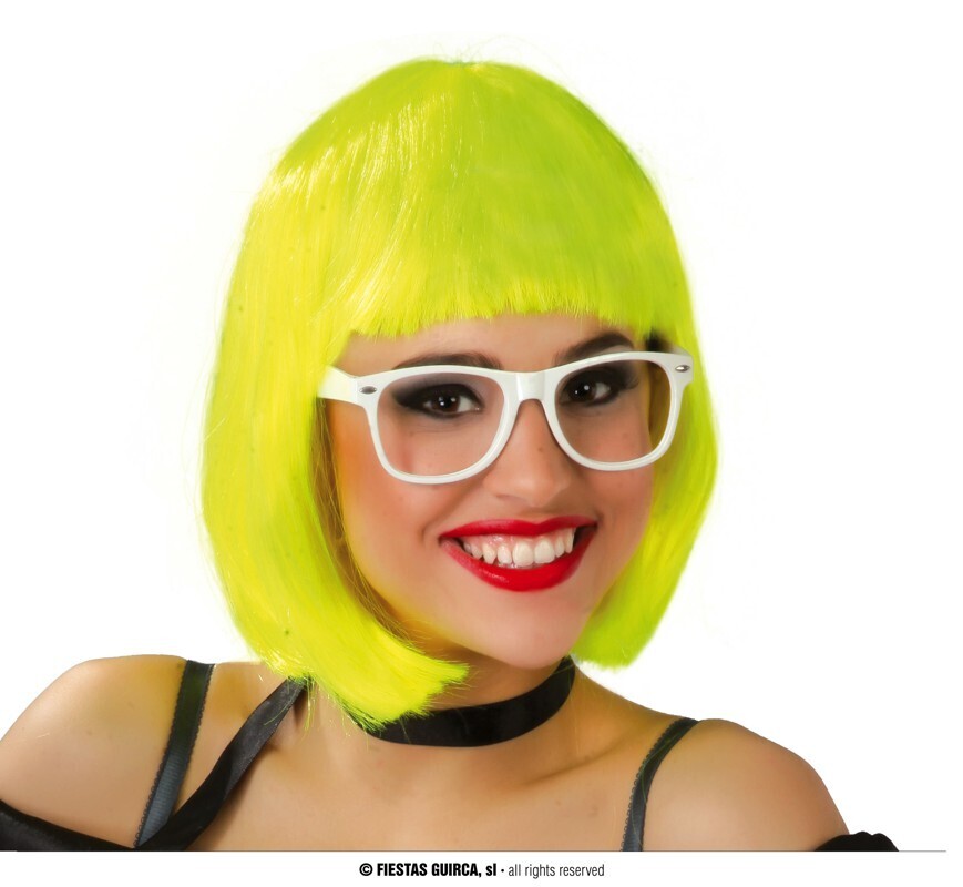 Yellow half length wig