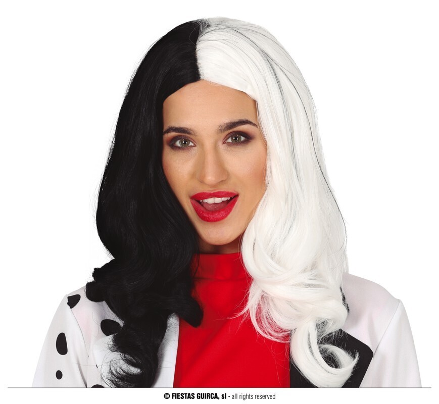 Black-white man wig