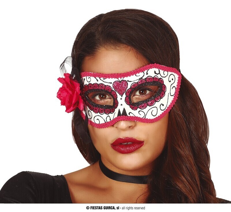 Pink &quot; day of the dead&quot; mask