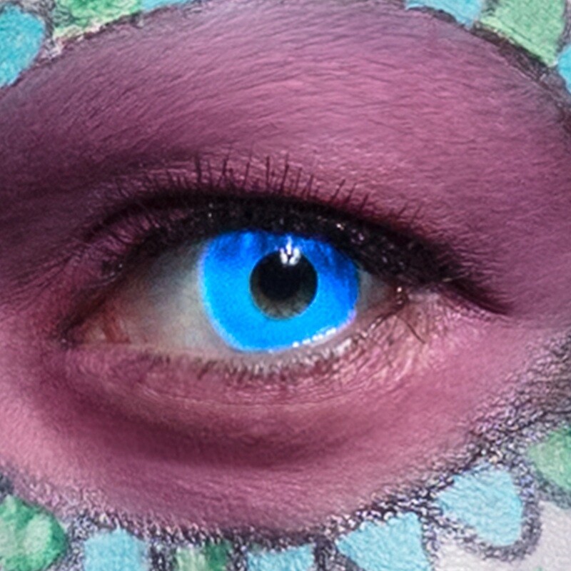Maandlenzen UV flash blauw