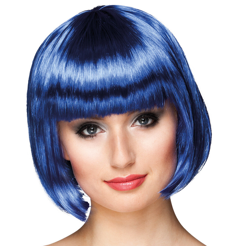Pruik Cabaret blauw
