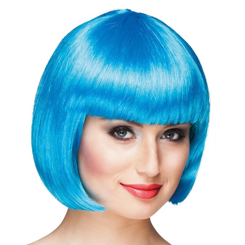 Pruik Cabaret icy blue
