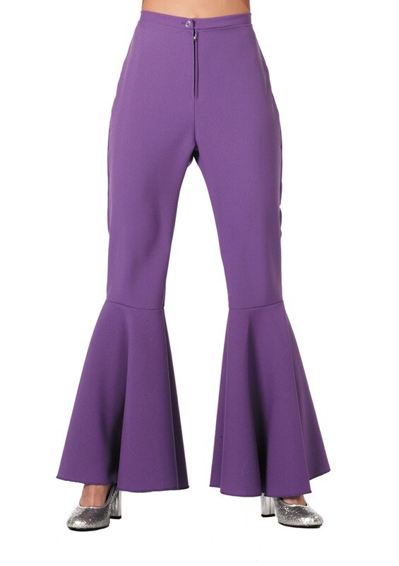 Hippie broek bi-stretch Paars