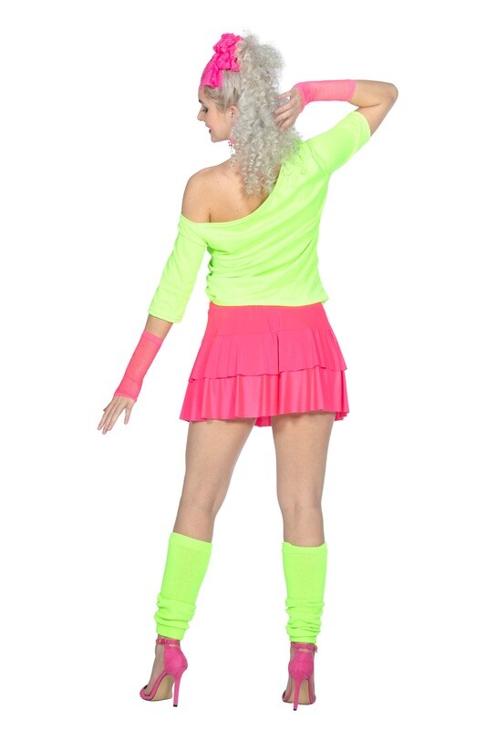 Shirt lips 80's - Neon groen
