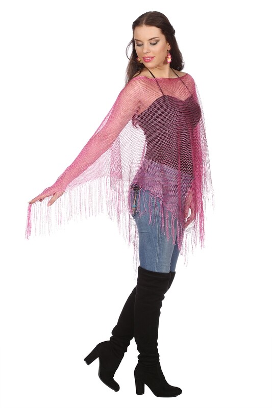 Poncho net -Pink