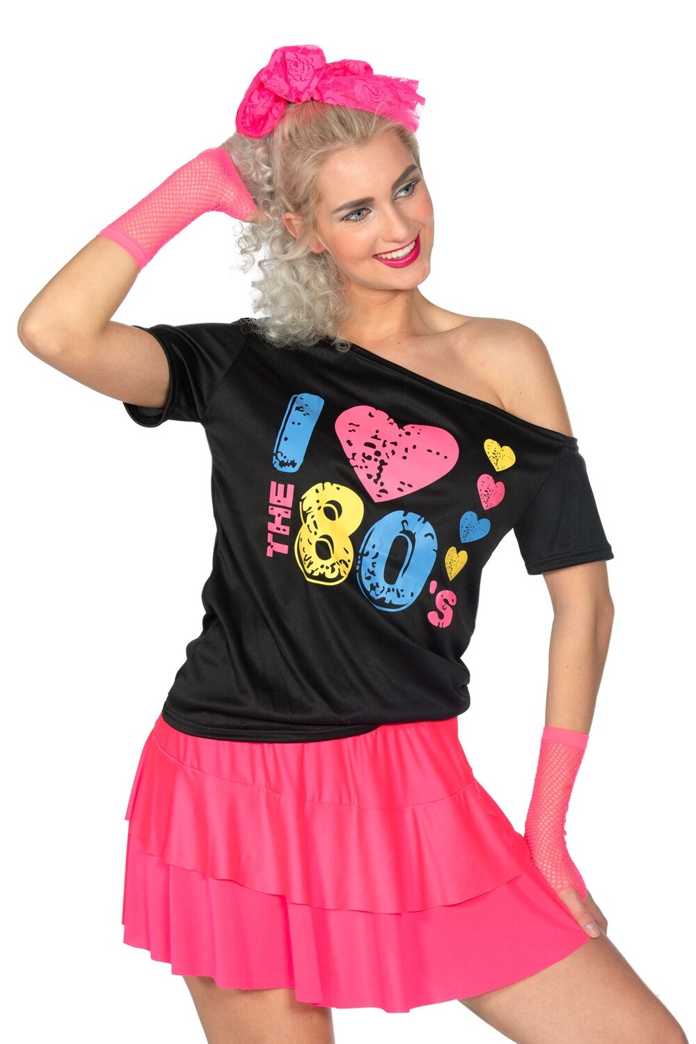 Shirt I Love The 80&#39;s Zwart