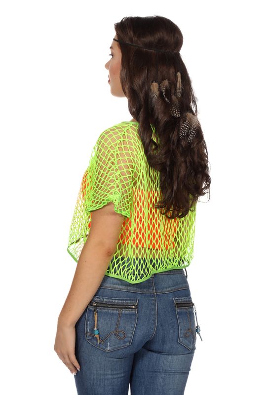 Netshirt Korte Mouwen-Neon/Groen