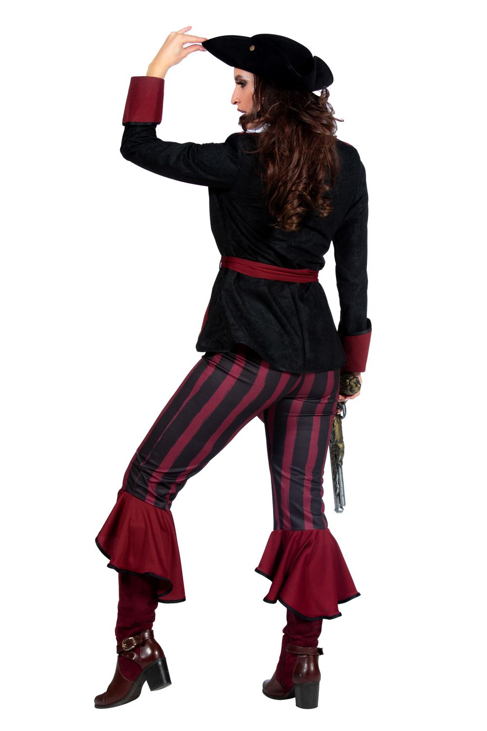 Piraat Outfit Dame-Burgundy