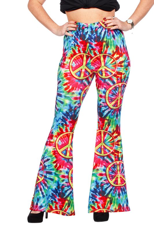 Hippie broek PEACE tie-dye