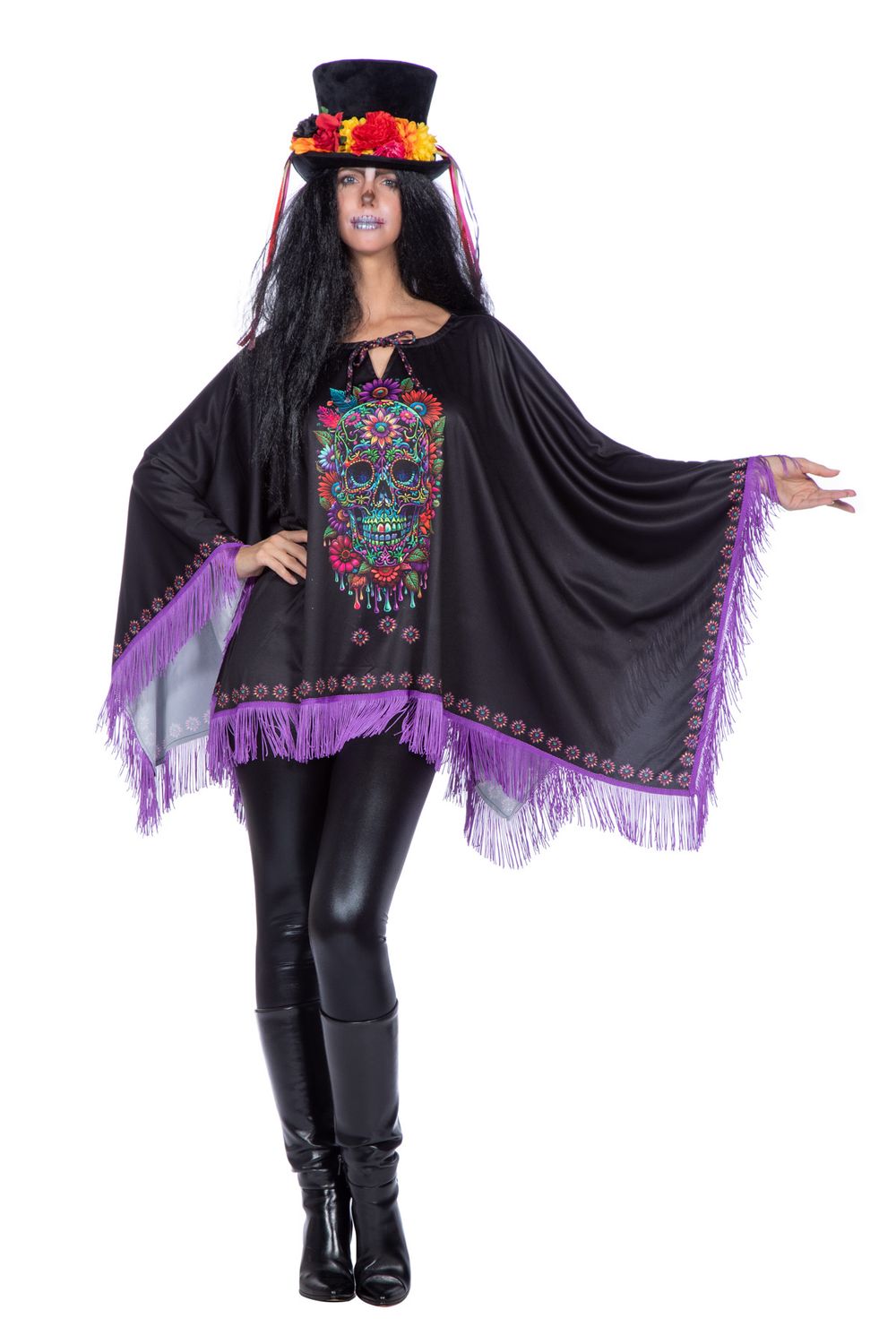 day of dead poncho