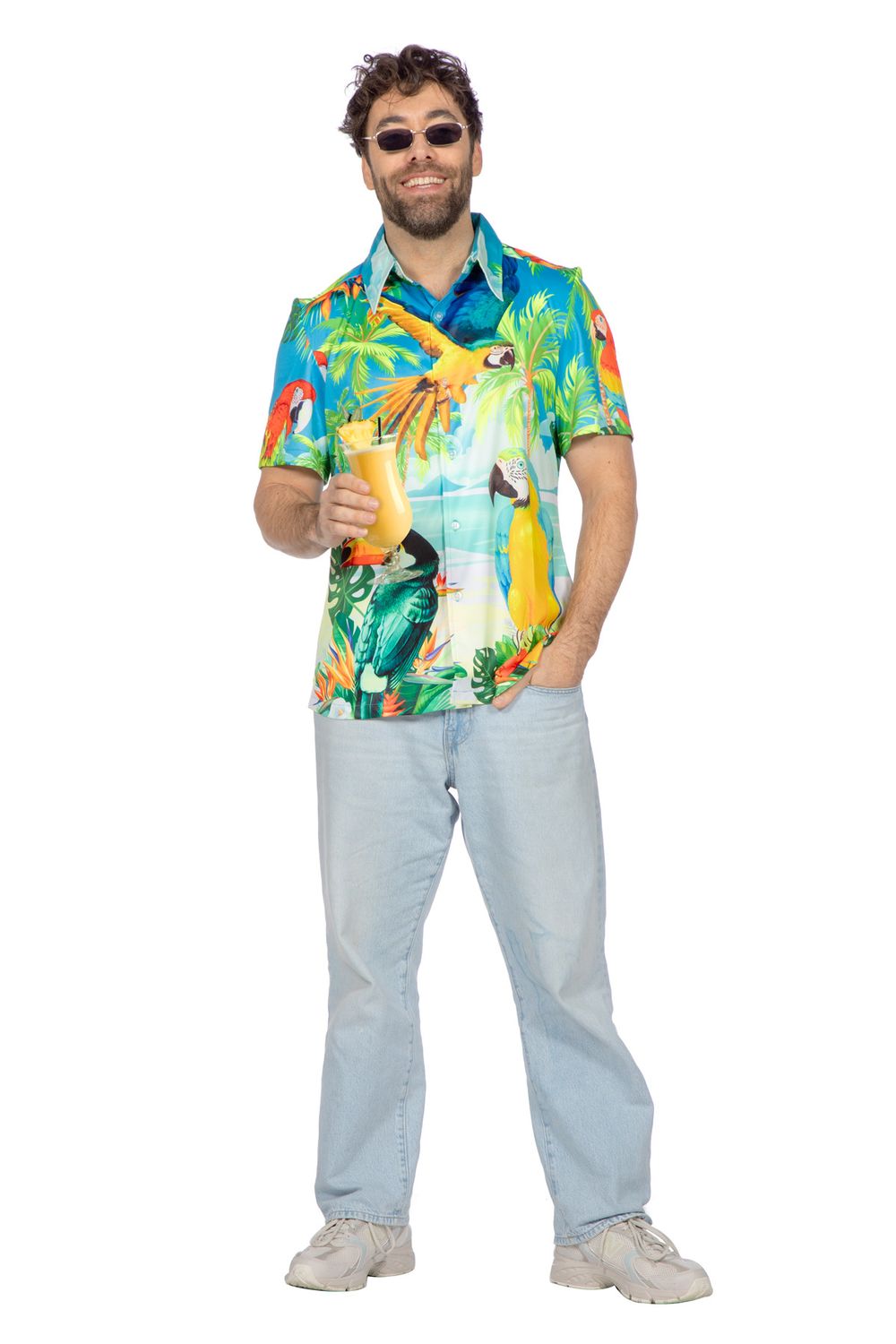 Hawaiishirt papegaai