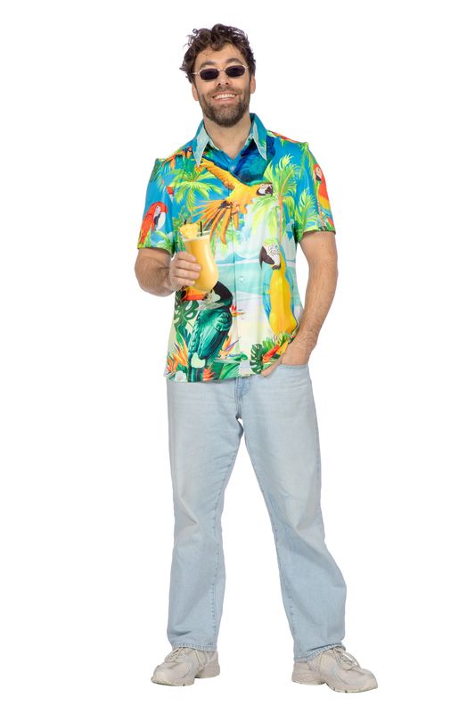 Hawaiishirt papegaai