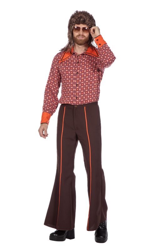 Seventies outfit oranje heren