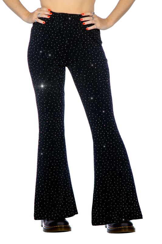 Party glitter broek flared