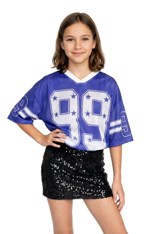 Ijshockeyshirt blauw (oversized)