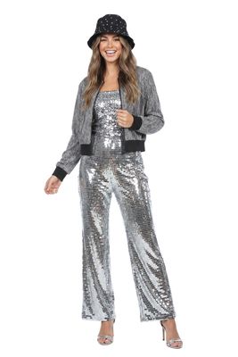 Party glitter jasje zilver