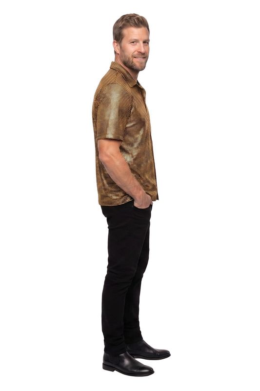 Polo velvet met glitter goud