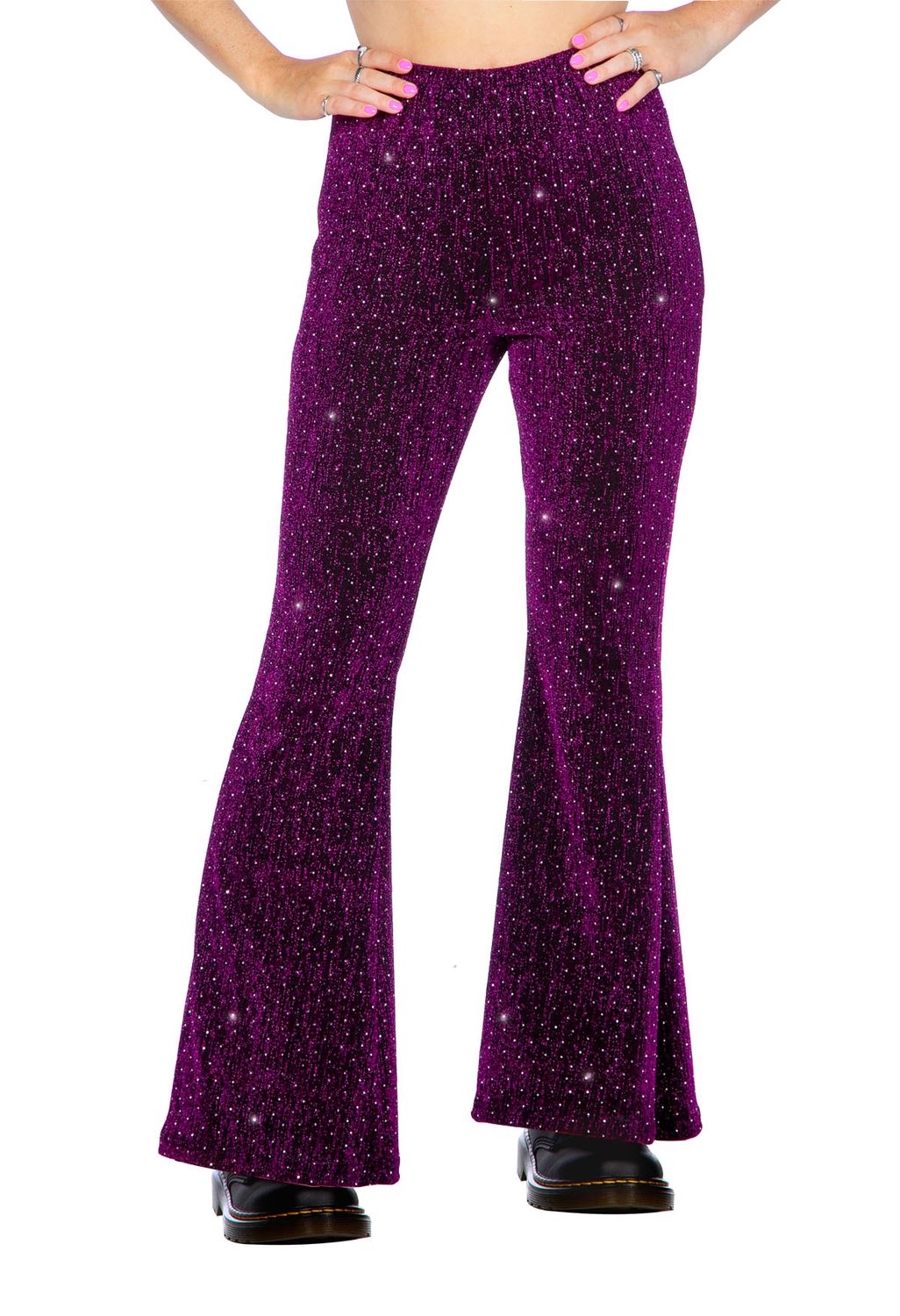 Party glitter broek flared