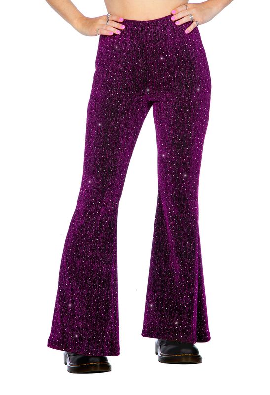 Party glitter broek flared