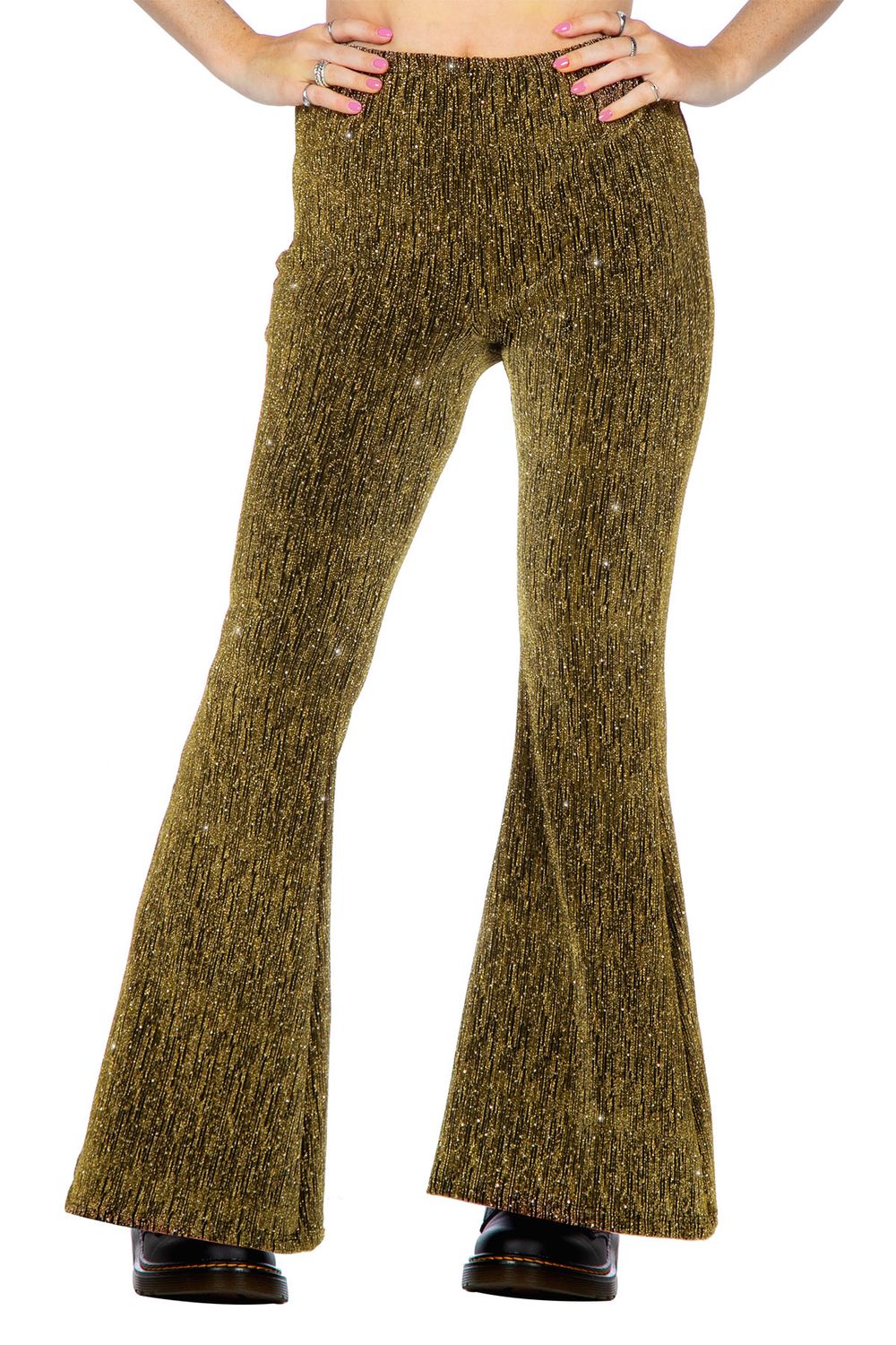Party glitter broek flared