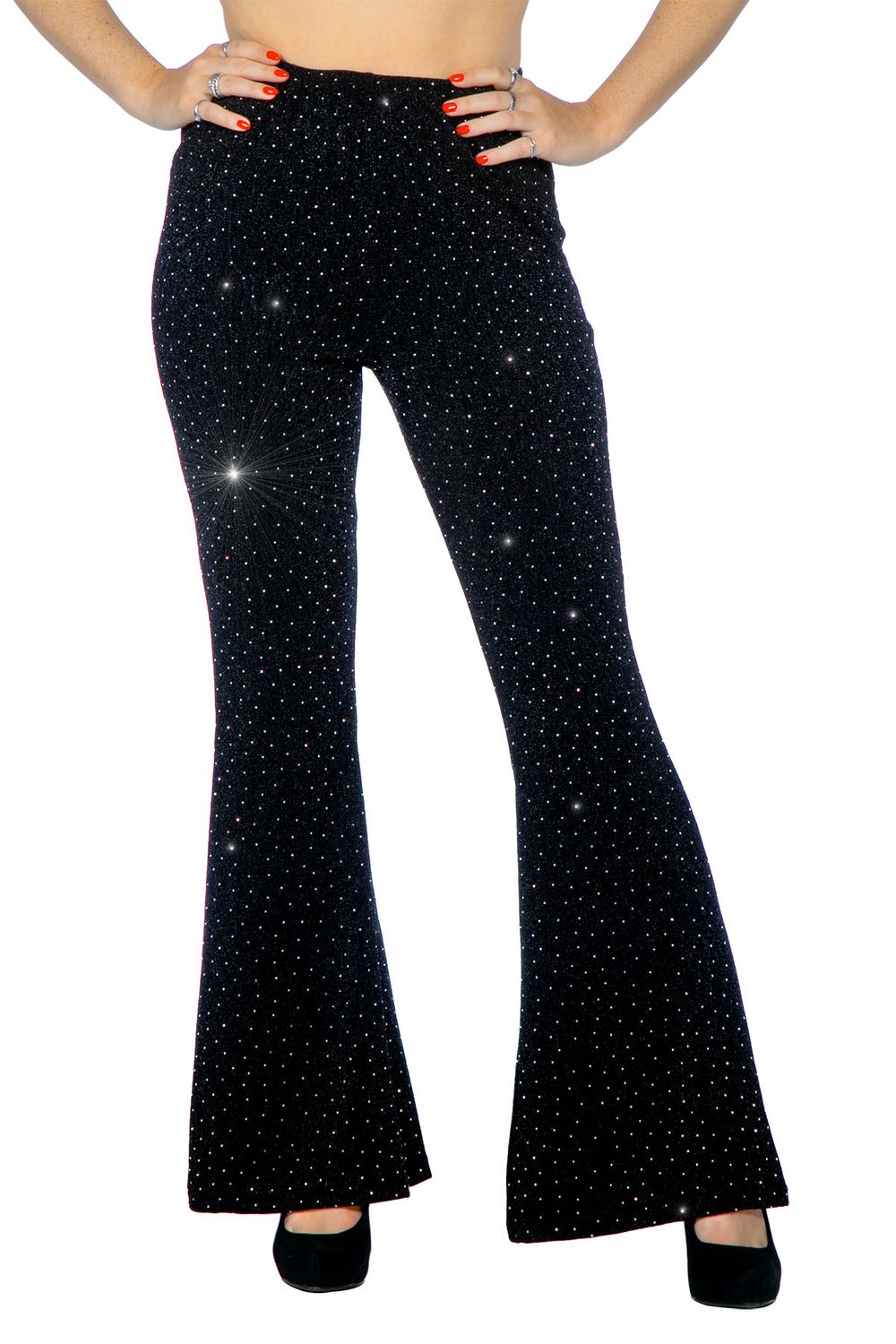 Party glitter broek flared