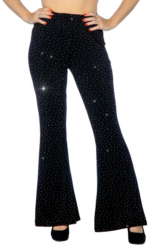 Party glitter broek flared