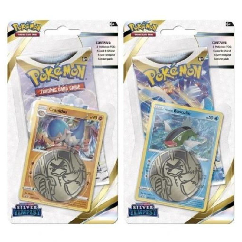 Pokémon TCG - Silver Tempest - 1-Pack blister Cranidos/Basculin set (beide versies)
